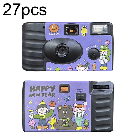 27pcs New Year Retro Film Camera Waterproof Cartoon Decorative Stickers without Camera - Consumer Electronics by buy2fix | Online Shopping UK | buy2fix