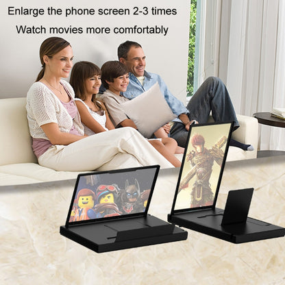 12-Inch Dual-HD Lens Horizontal Vertical Mobile Phone Screen Amplifier(Black) - Screen Magnifier by buy2fix | Online Shopping UK | buy2fix