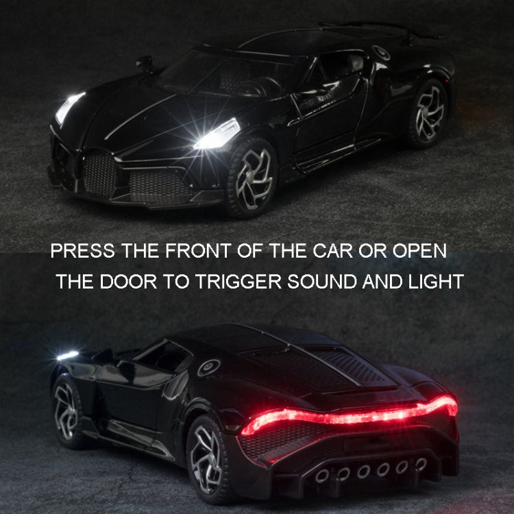 1:32 Alloy Sports Car Model With Sound And Light Boy Toy Car Decoration(Scrub Black) - Model Toys by buy2fix | Online Shopping UK | buy2fix