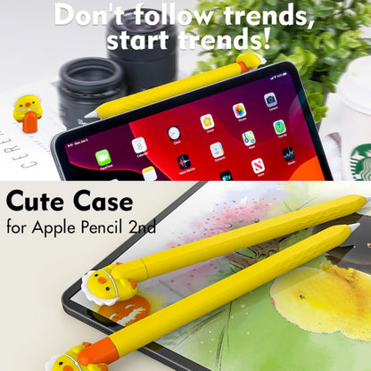 For Apple Pencil 2 AhaStyle PT-LC129 Pen Case Cartoon Silicone Protective Case(Cat Palm) - Pencil Accessories by AhaStyle | Online Shopping UK | buy2fix