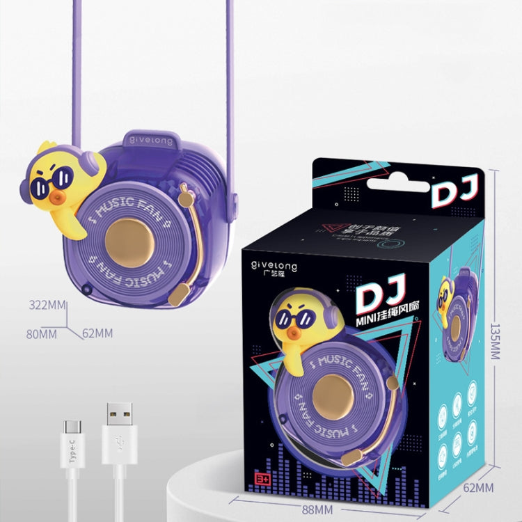 GL120-123 Hanging Neck Fan Summer Handheld USB Portable Mini Fan(Blue) - Electric Fans by buy2fix | Online Shopping UK | buy2fix