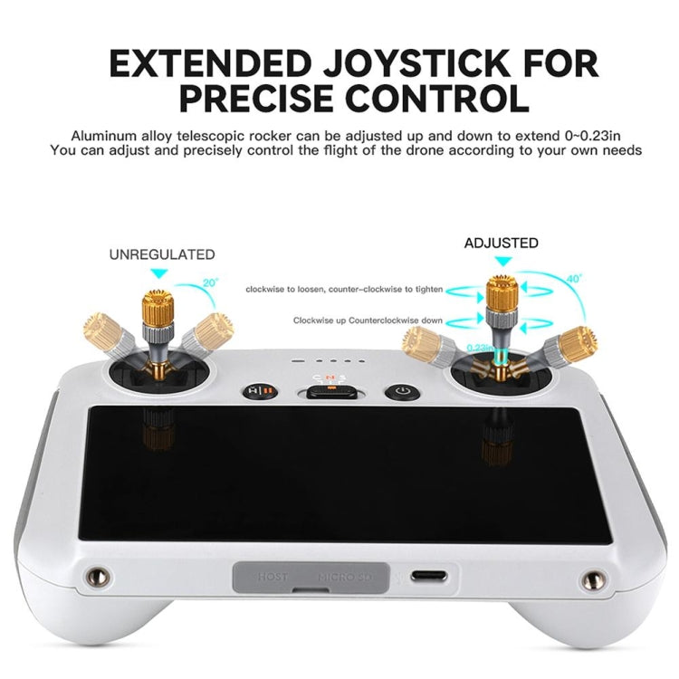 For DJI Mini 3 Pro RCSTQ Aluminum Alloy Two Color Telescopic Joystick With Screen Remote Control Thumb Operation Rod(As Show) - Others by RCSTQ | Online Shopping UK | buy2fix