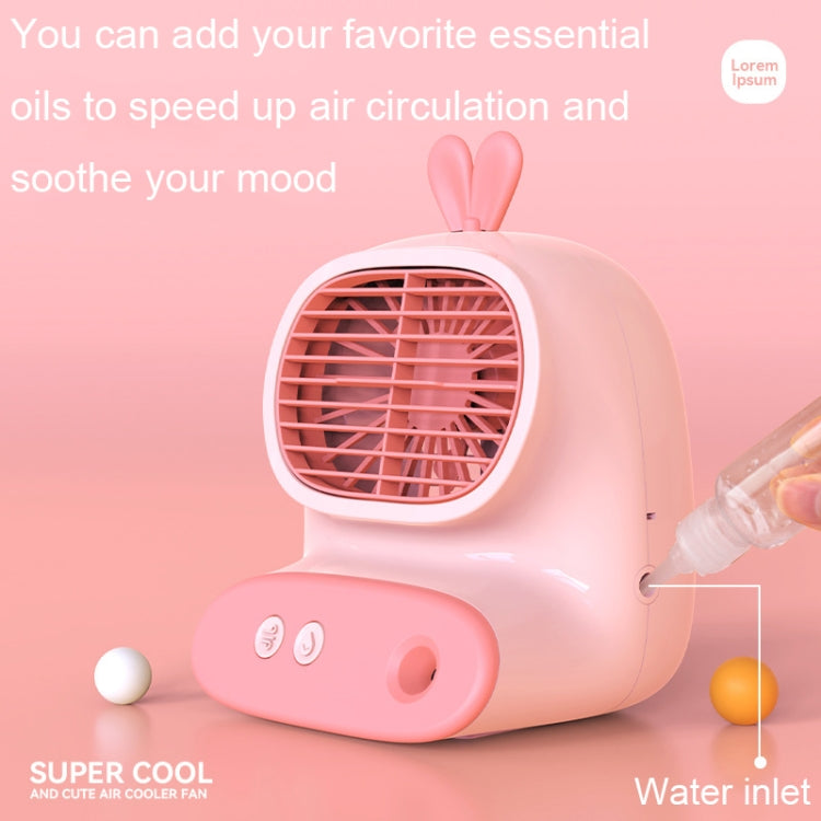 CS1319 Desktop Small Hydrating Spray Cartoon Fan Rechargeable Silent Humidifying Fan(Deer Pink) - Electric Fans by buy2fix | Online Shopping UK | buy2fix