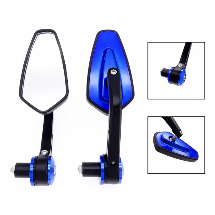 Motorcycle Handle All Aluminum Cherry Rearview Mirror(Blue) - Side Mirrors by buy2fix | Online Shopping UK | buy2fix