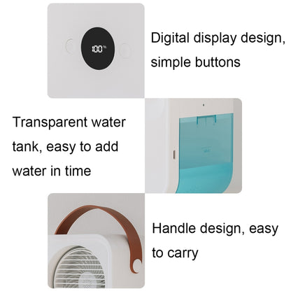 MT-F60 Smart Digital Display USB Charging Air Cooler Desktop Mist Humidification Fan, Mode: Remote Control Version - Electric Fans by buy2fix | Online Shopping UK | buy2fix