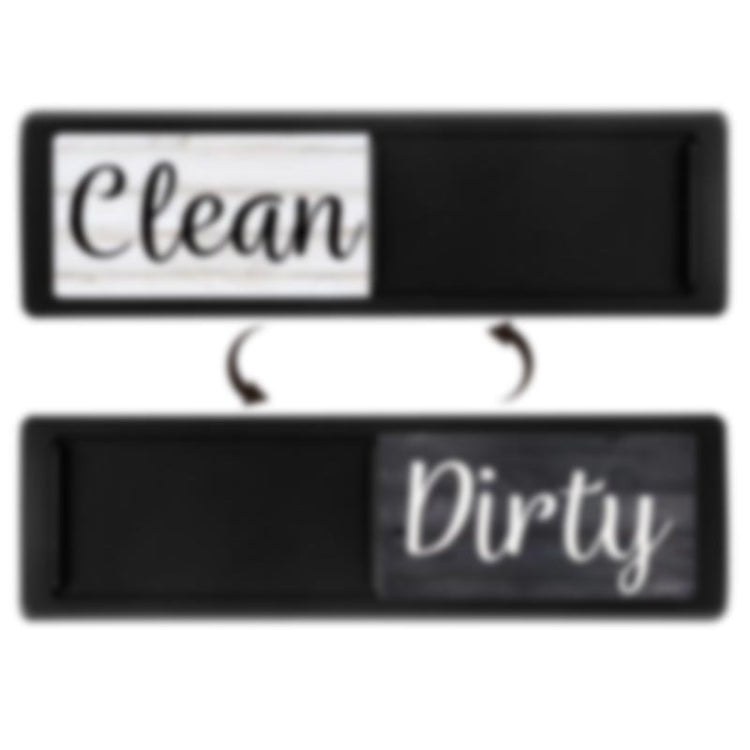 Dishwasher Magnet Clean Dirty Sign Double-Sided Refrigerator Magnet(Black Wood Grain) - Dish Washers & Parts by buy2fix | Online Shopping UK | buy2fix