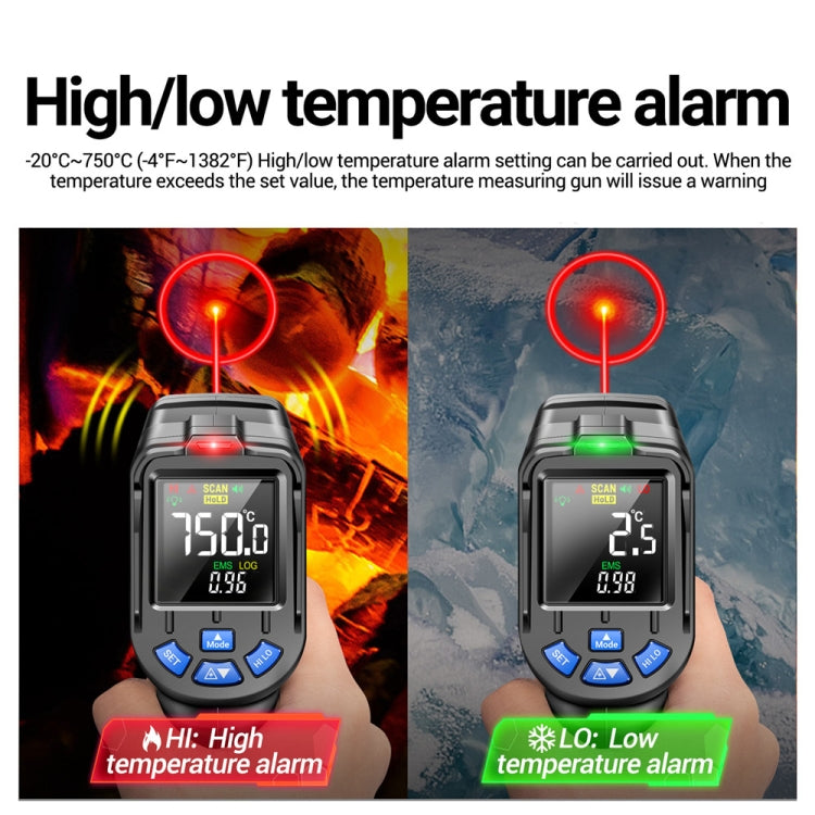 ANENG TH06 Oil Temperature High Precision Thermometer Laser Baking Infrared Water Thermometer(Black) - Thermostat & Thermometer by ANENG | Online Shopping UK | buy2fix