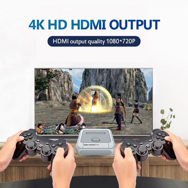 Super Console X 128G 40000+ Games Wired 4K HD 3D Double Game Console Box, UK Plug - Pocket Console by buy2fix | Online Shopping UK | buy2fix