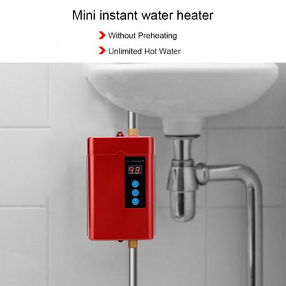 US Plug 3000W  Electric Water Heater With Remote Control Adjustable Temperate(Red) - Water Heaters & Parts by buy2fix | Online Shopping UK | buy2fix