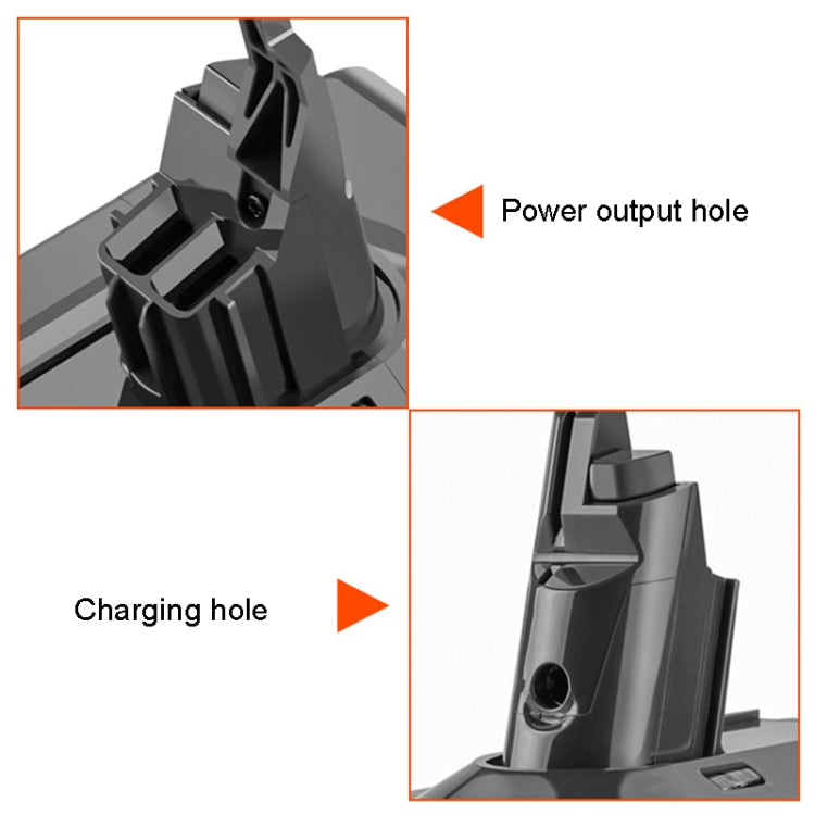 For Dyson V8 Series 21.6V Cordless Vacuum Cleaner Battery Sweeper Spare Battery, Capacity: 4000mAh - Dyson Accessories by buy2fix | Online Shopping UK | buy2fix