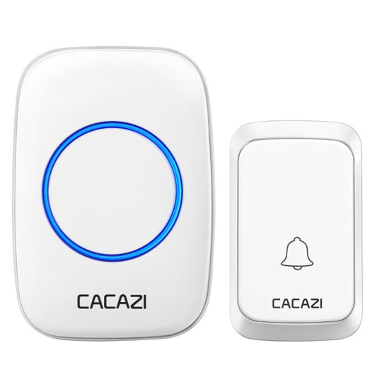 CACAZI A06-DC 1 To 1 Battery Type Smart Home Wireless Waterproof Music Doorbell(White) - Wireless Doorbell by CACAZI | Online Shopping UK | buy2fix