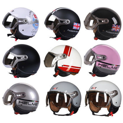 GXT Electric Vehicle Half Cover Helmet Four Seasons Retro Helmet, Size: L(Cold Gray) - Helmets by GXT | Online Shopping UK | buy2fix