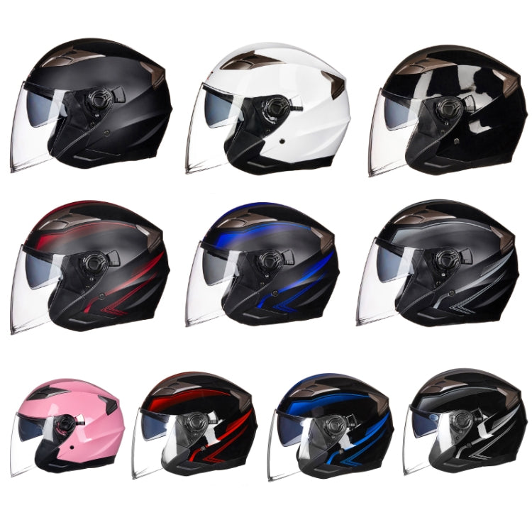 GXT 708 Electric Vehicle Dual Lens Helmet Four Seasons Safety Helmet, Size: XL(Bright Black) - Helmets by GXT | Online Shopping UK | buy2fix