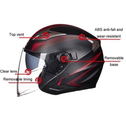 GXT 708 Electric Vehicle Dual Lens Helmet Four Seasons Safety Helmet, Size: M(Light Pink) - Helmets by GXT | Online Shopping UK | buy2fix