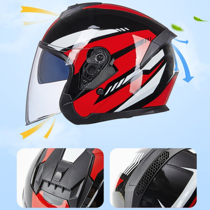 GXT Electric Vehicle Four Seasons Sun Protection & Windshield Double Lens Helmet, Size: XL(Matt Black) - Helmets by GXT | Online Shopping UK | buy2fix