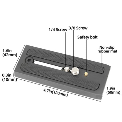 BEXIN  501-L120 Quick Release Plate for Manfrotto 501 502 504HDV Benro S4 S6 S7 S8 - Quick Release Plate by BEXIN | Online Shopping UK | buy2fix