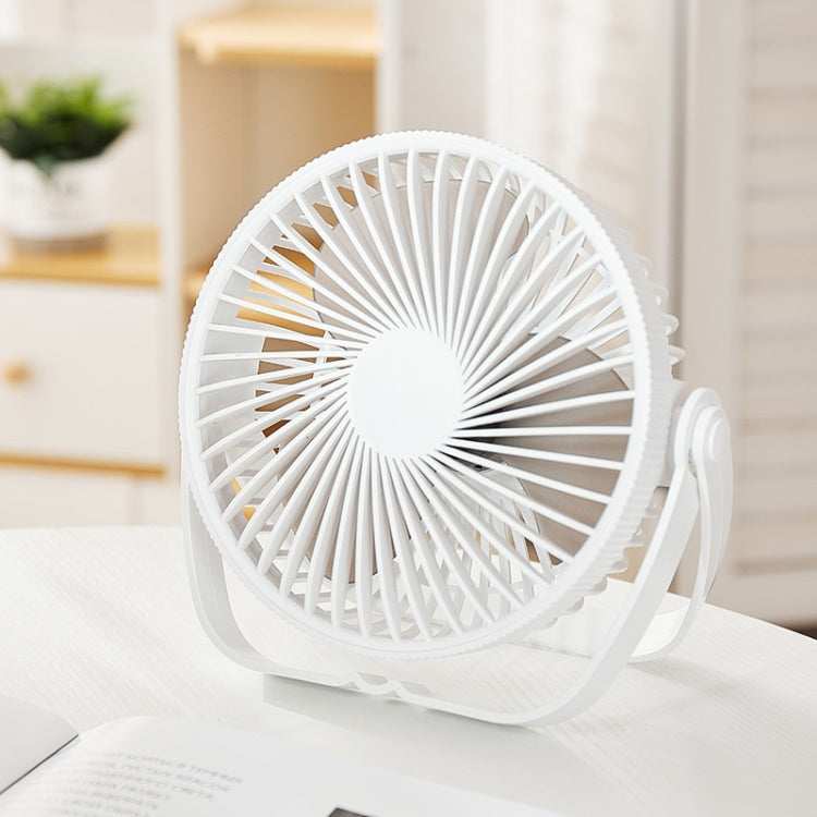 3-in-1 Electric Fan Wall Mounted Desktop Quiet Brushless Turbine Mini Fan, Style: Rechargeable(White) - Electric Fans by buy2fix | Online Shopping UK | buy2fix