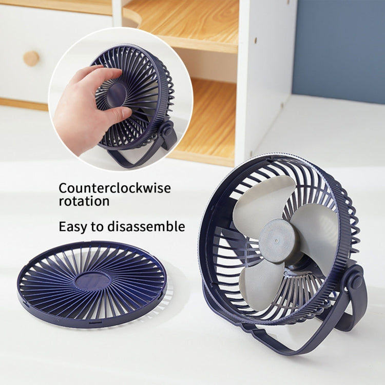 3-in-1 Electric Fan Wall Mounted Desktop Quiet Brushless Turbine Mini Fan, Style: USB Plug(Blue) - Electric Fans by buy2fix | Online Shopping UK | buy2fix
