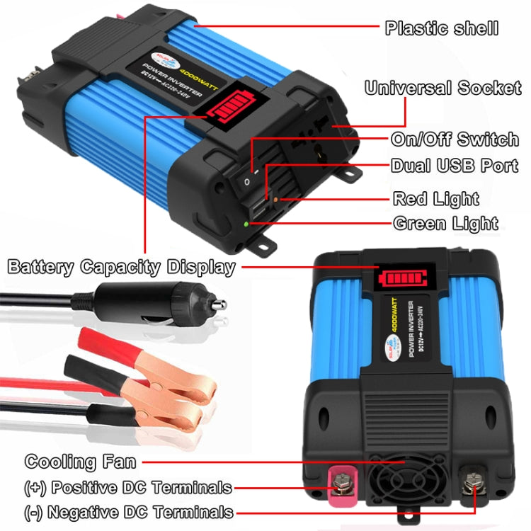 12V-220V 300W  SOLIKE TECH Vehicle Inverter Sine Wave Convertor Auto Inverter - Pure Sine Wave by SOLIKE TECH | Online Shopping UK | buy2fix