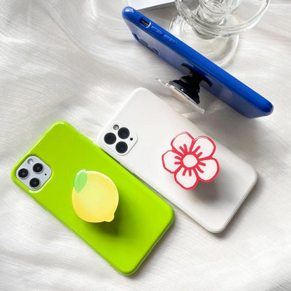 5pcs Sunflower Drip Glue Airbag Mobile Phone Holder(White Flower) - Ring Holder by buy2fix | Online Shopping UK | buy2fix
