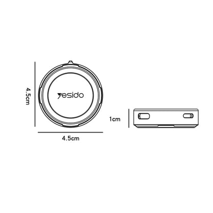 Yesido DS18 For Apple Watch Zinc Alloy Watch Charger Mini Strong Magnetic Wireless Charging(Black) - Charger / Holder by Yesido | Online Shopping UK | buy2fix