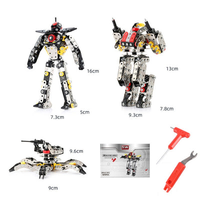 Walking Human High Difficulty Assembly Building Block Toys Handmade Assembly Robot Metal Model - Building Blocks by buy2fix | Online Shopping UK | buy2fix