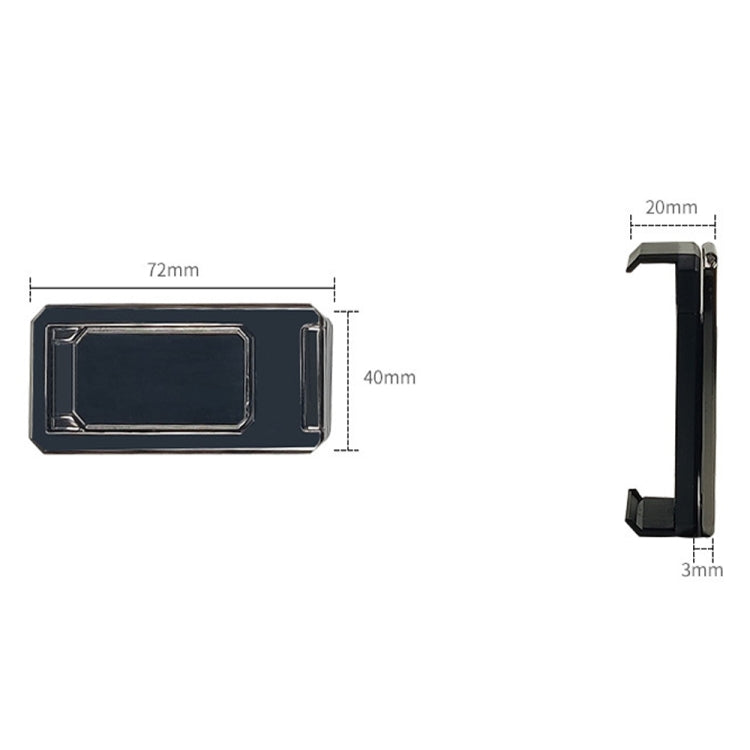 Back Clip Double Ring Magnetic Metal Folding Phone Bracket Desktop Lazy Ring Phone Holder(Silver) - Ring Holder by buy2fix | Online Shopping UK | buy2fix