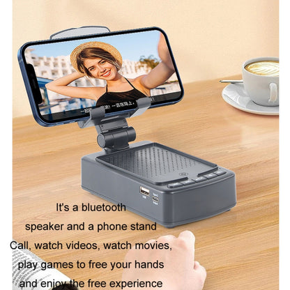 3 in 1 Multi-functional Desktop Mobile Phone Telescopic Bracket Bluetooth Audio(White) - Desktop Holder by buy2fix | Online Shopping UK | buy2fix