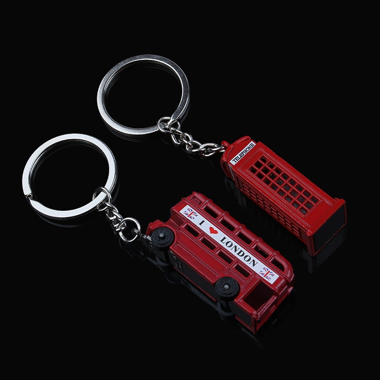 2pcs Mailbox Off-Road Vehicle Key Chain UK Tourism Souvenir Gift, Style: Telephone Booth - Key Rings by buy2fix | Online Shopping UK | buy2fix