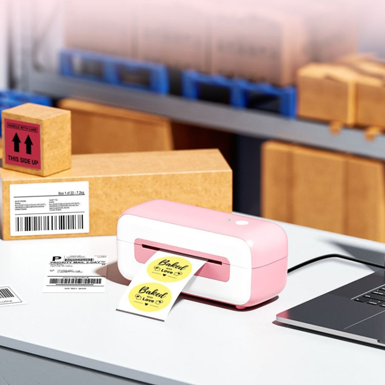 Phomemo PM246S Address Label Printer Thermal Paper Express E-Manifest Printer, Size: EU(Pink) - Printer by Phomemo | Online Shopping UK | buy2fix