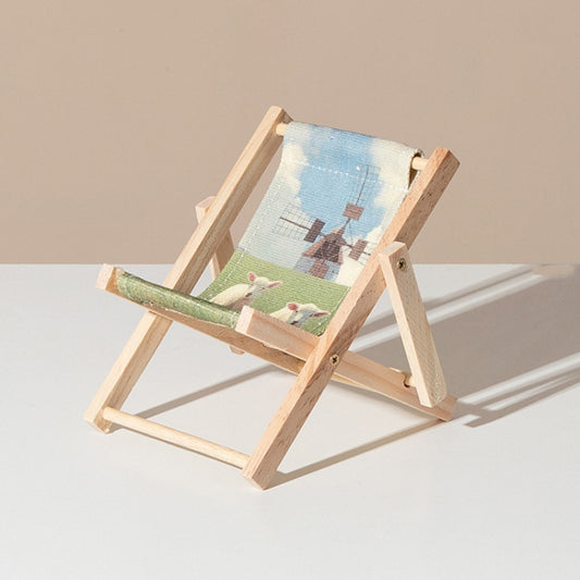 Wooden Craft Mini Desktop Ornament Photography Toys Beach Chair Phone Holder, Style: E - Wooden Props by buy2fix | Online Shopping UK | buy2fix