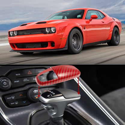 For Dodge Challenger/Charger SRT Gear Left-hand Drive Head Cover Gear Lever Decoration(Red) - Car Interior Mouldings by buy2fix | Online Shopping UK | buy2fix