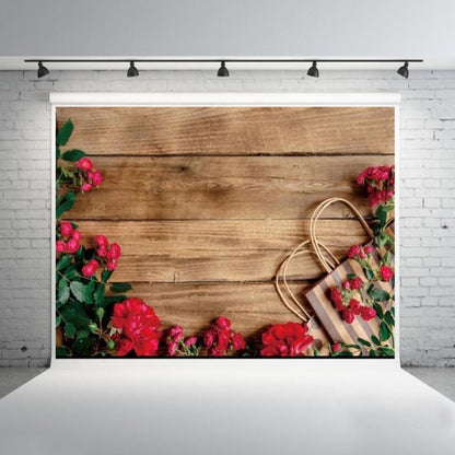 1.25x0.8m Wood Grain Flower Branch Props 3D Simulation Photography Background Cloth, Style: C-4030 - Wood Floor by buy2fix | Online Shopping UK | buy2fix