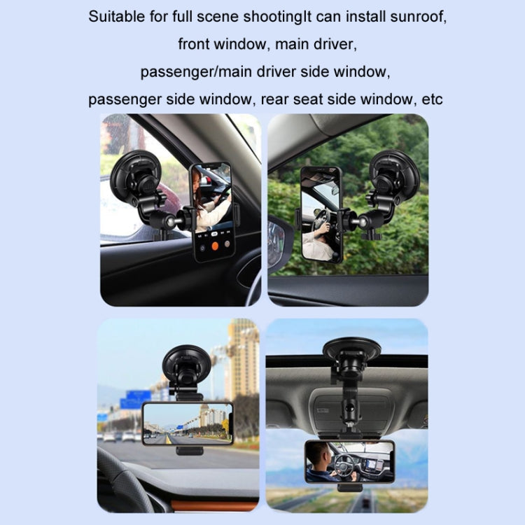 Car Suction Cup Mobile Phone Navigation Live Broadcast Shooting Bracket, Specification: With Bluetooth - Car Holders by buy2fix | Online Shopping UK | buy2fix