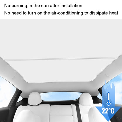 2pcs /Set For Tesla Model 3 Ice Crystal Sunshade Car Roof Front And Rear Sunroof Shade(Beige) - Window Foils & Solar Protection by buy2fix | Online Shopping UK | buy2fix