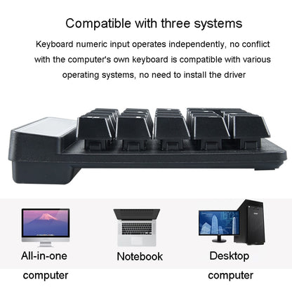 K6 19 Key Mini Wireless Bluetooth Digital Keyboard Suspended Mechanical Universal Keypad 4.0(Black) - Mini Keyboard by buy2fix | Online Shopping UK | buy2fix