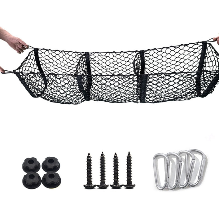 Pickup Truck Three-dimensional Net Bag Off-road Vehicle Trunk Luggage Net Bag, Size: 120x30cm(Three Pocket) - Stowing Tidying by buy2fix | Online Shopping UK | buy2fix