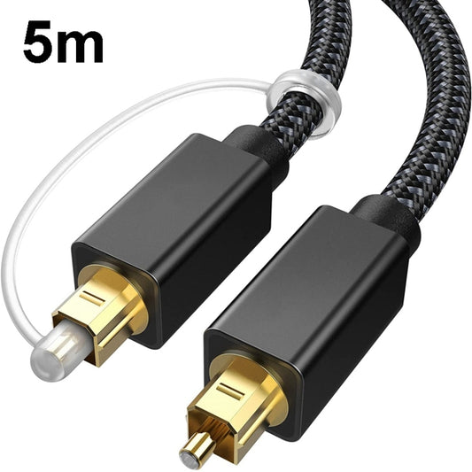 5m Digital Optical Audio Output/Input Cable Compatible With SPDIF5.1/7.1 OD5.0MM(Black) - Audio Optical Cables by buy2fix | Online Shopping UK | buy2fix