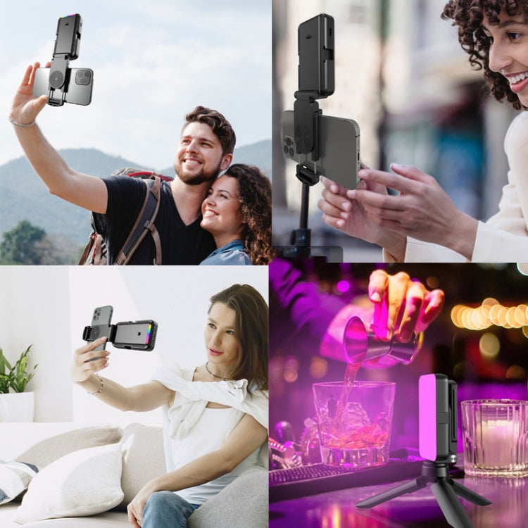 RGB Fill Light Photography Lamp With Hidden Folding Phone Clip & Cold Shoe Interface F-615 - Selfie Light by buy2fix | Online Shopping UK | buy2fix