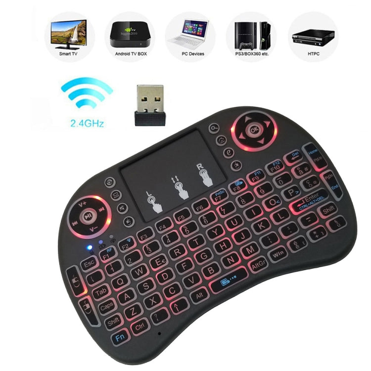 Support Language: Italy i8 Air Mouse Wireless Backlight Keyboard with Touchpad for Android TV Box & Smart TV & PC Tablet & Xbox360 & PS3 & HTPC/IPTV - MINI PC Accessories & Gadgets by buy2fix | Online Shopping UK | buy2fix