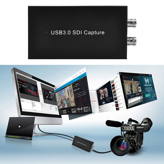 EZCAP262 USB 3.0 UVC SDI Video Capture(Black) - Video Capture Solutions by Ezcap | Online Shopping UK | buy2fix