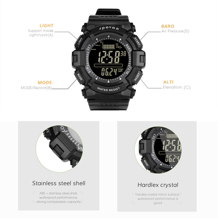 SPV706 Smart Fishing Mountaineering Waterproof Multifunctional Outdoor Sports Watch (Black) - Sport Watches by buy2fix | Online Shopping UK | buy2fix