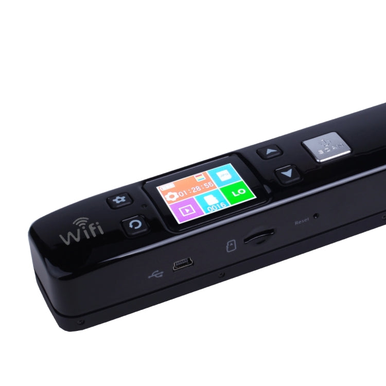 iScan02 WiFi Double Roller Mobile Document Portable Handheld Scanner with LED Display,  Support 1050DPI  / 600DPI  / 300DPI  / PDF / JPG / TF(Black) - Consumer Electronics by buy2fix | Online Shopping UK | buy2fix