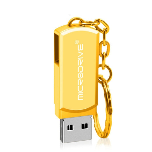 MicroDrive 4GB USB 2.0 Creative Personality Metal U Disk with Hook (Gold) - USB Flash Drives by MicroDrive | Online Shopping UK | buy2fix