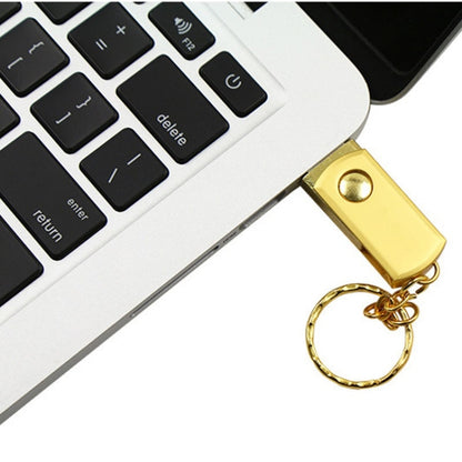 MicroDrive 16GB USB 2.0 Creative Personality Metal U Disk with Keychain (Yellow) - USB Flash Drives by MicroDrive | Online Shopping UK | buy2fix