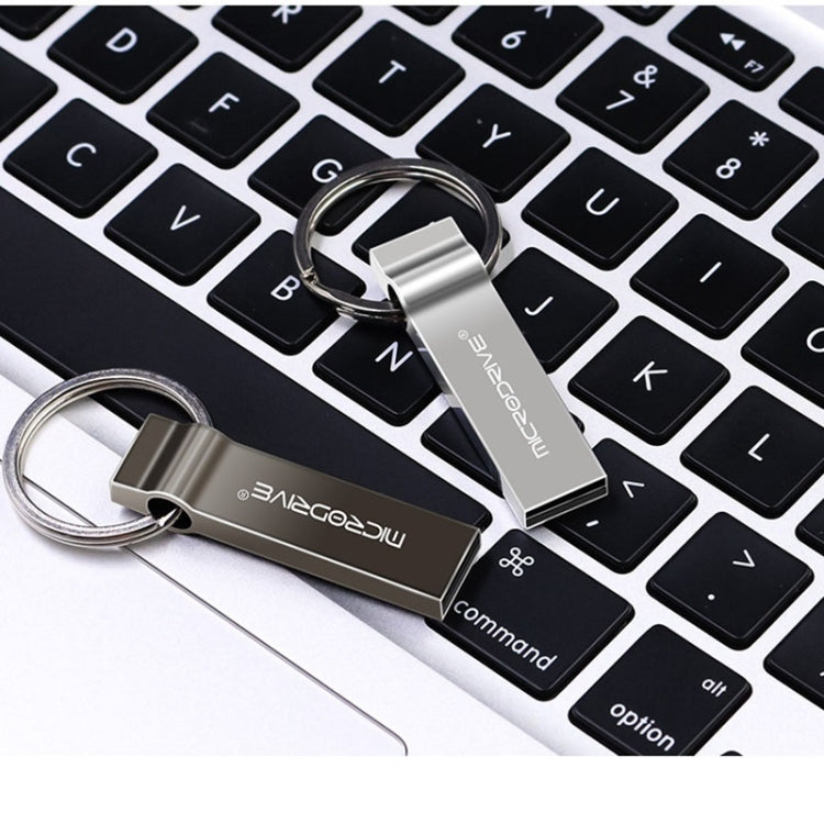 MicroDrive 128GB USB 2.0 Metal Keychain U Disk (Black) - Computer & Networking by MicroDrive | Online Shopping UK | buy2fix