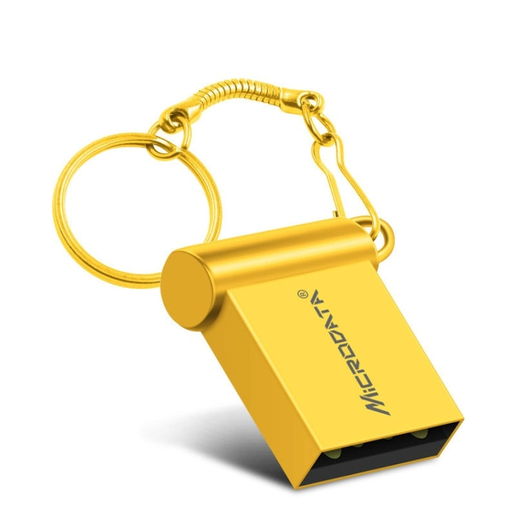 MiCRODATA 64GB USB 2.0 Computer Car Two-use Mini U Disk (Gold) - USB Flash Drives by MiCRODATA | Online Shopping UK | buy2fix