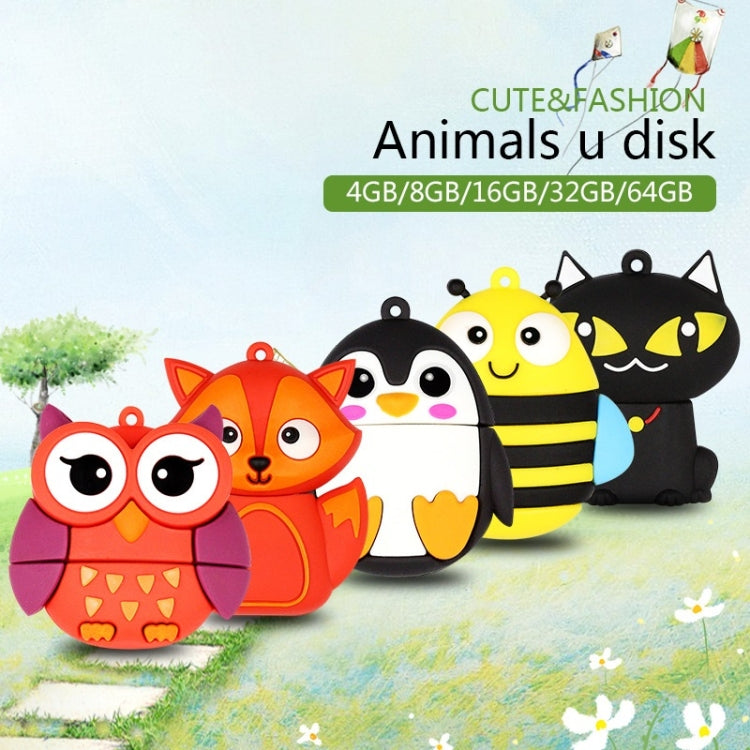 MicroDrive 128GB USB 2.0 Creative Cute Owl U Disk - USB Flash Drives by MicroDrive | Online Shopping UK | buy2fix